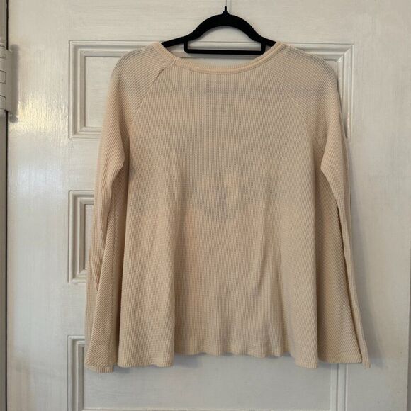 Free People Cream Thermal Long Sleeve Top - Picture 4 of 9